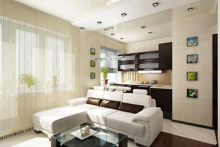 Создание интерьера гостиной в квартире-студии: зонирование и дизайн